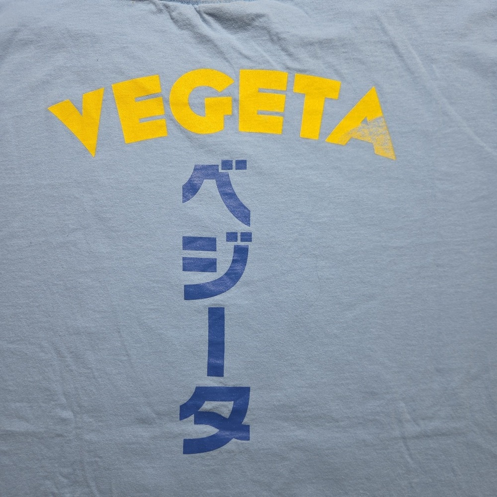 Dragon Ball Z Majin Vegeta T Shirt Capsule Corp RARE Powder Blue Adult Size 2XL - Picture 8 of 9